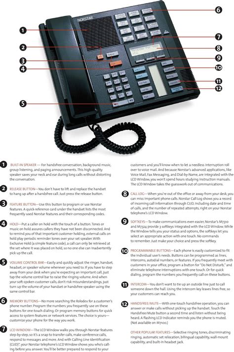 norstar phone system change time pdf manual